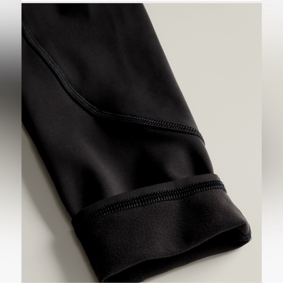 NWOT Athleta Rainier Tights Fleece Lined Black (Large) - Picture 10 of 12